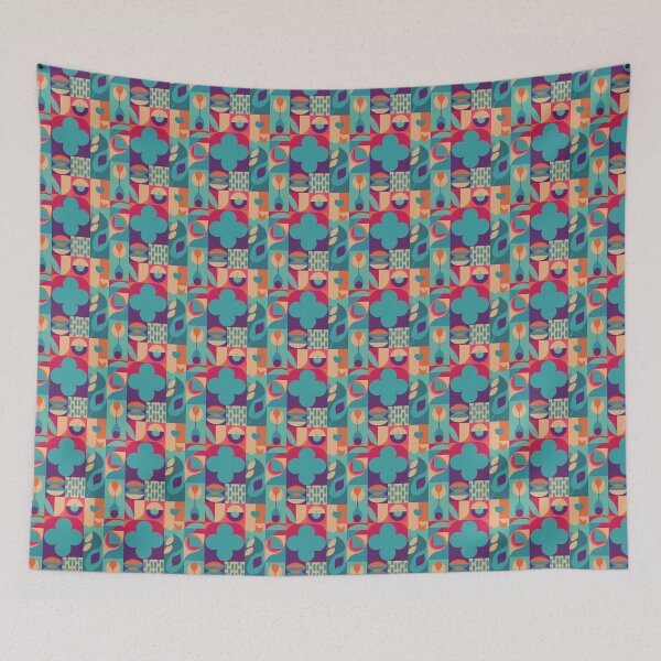 Aperçu de l'œuvre Bright Winter / Clear Winter pattern, skin-tone matching, personal color analysis, PCA, mid century modern créée et vendue par look4seasons.