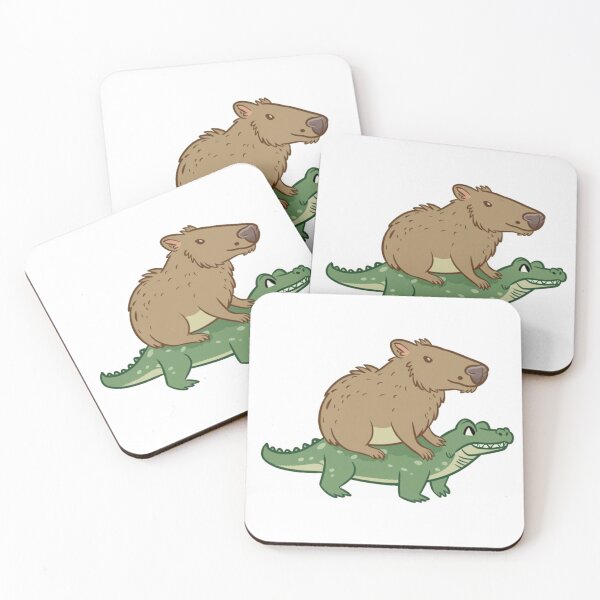 Item preview, Capybara on alligator designed and sold by PawelNature.