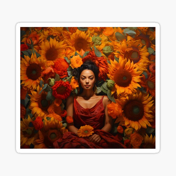 Frida's Essence in Sunflower Hues Sticker