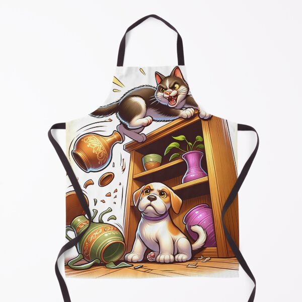 Item preview, Cat and Dog Mischief Cartoon designed and sold by FIYARO.