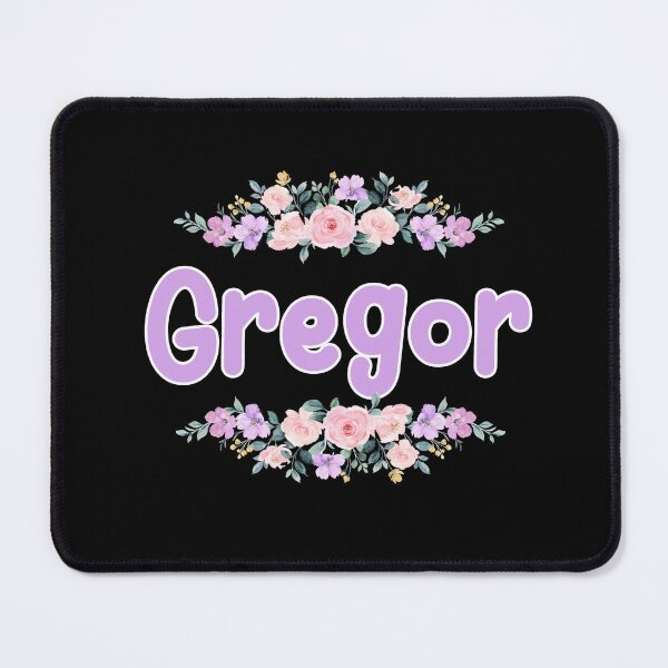 Item preview, Purple Flower Gregor Name Label (Black) designed and sold by NormadWorld.
