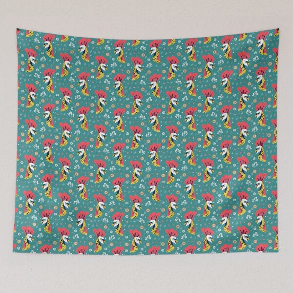 Aperçu de l'œuvre Bright Winter / Clear Winter pattern, skin-tone matching, personal color analysis, PCA, mid century modern peacock créée et vendue par look4seasons.