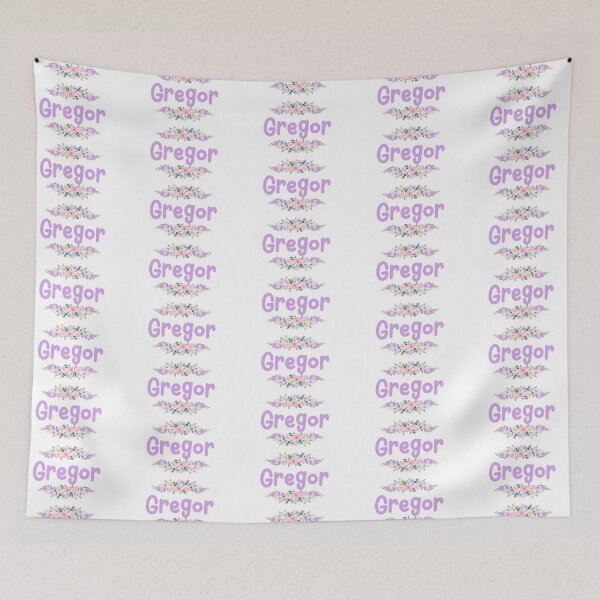 Item preview, Purple Flower Gregor Name Label designed and sold by NormadWorld.