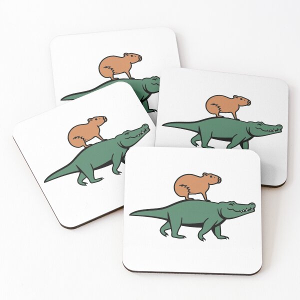 Item preview, Capybara on alligator designed and sold by PawelNature.