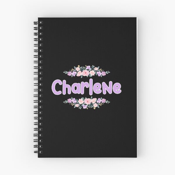Item preview, Purple Flower Charlene Name Label (Black) designed and sold by NormadWorld.