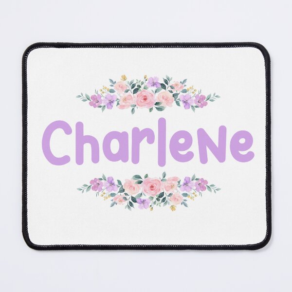 Item preview, Purple Flower Charlene Name Label designed and sold by NormadWorld.