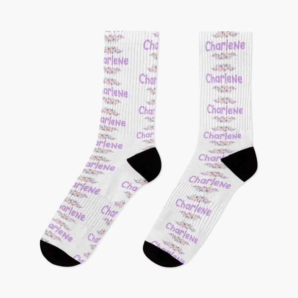 Item preview, Purple Flower Charlene Name Label designed and sold by NormadWorld.