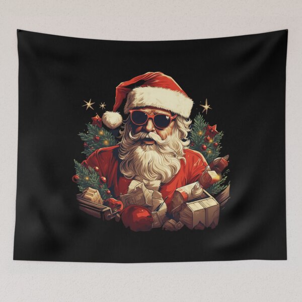 Item preview, COOL SANTA CLAUS IN SUNGLASSES SNOWED UNDER THE GIFTS designed and sold by justyna-s28.