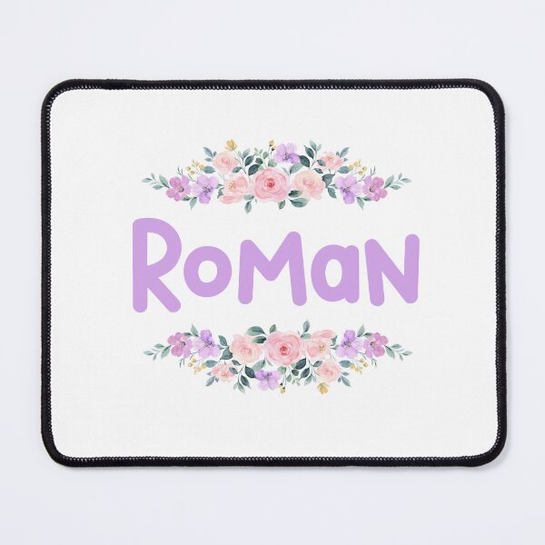 Item preview, Purple Flower Roman Name Label designed and sold by NormadWorld.