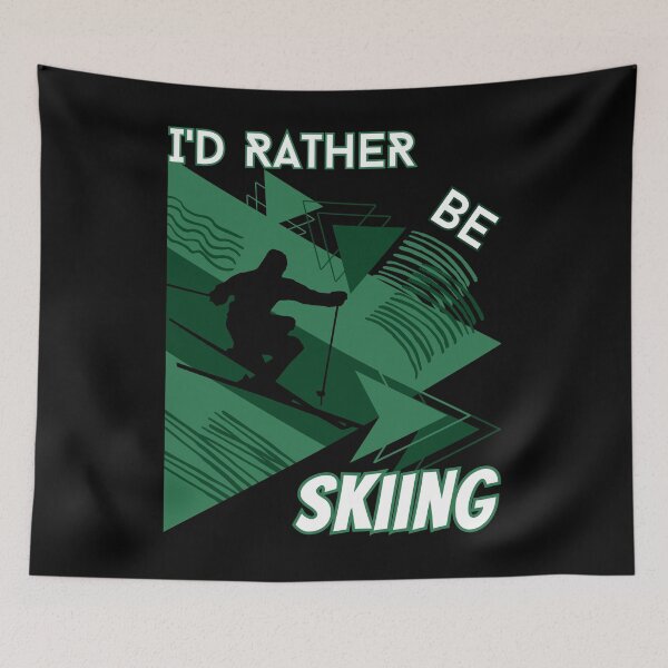 Item preview, I'd rather be skiing - Ski Winter Sports Skier Acrobatic designed and sold by Grafixfun.