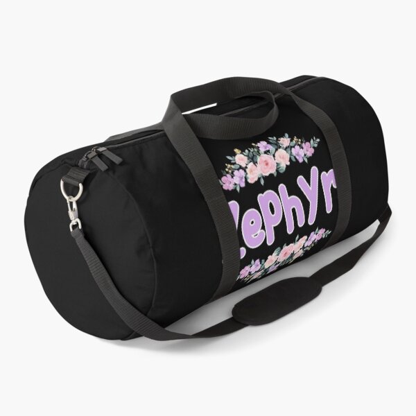 Item preview, Purple Flower Zephyr Name Label (Black) designed and sold by NormadWorld.