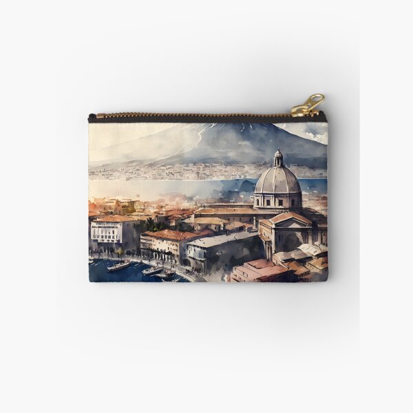 Item preview, Naples skyline painting, city landscape, Italy art, Naples souvenir, watercolor art designed and sold by SpettacolArte.