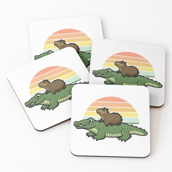 Item preview, Capybara on alligator designed and sold by PawelNature.