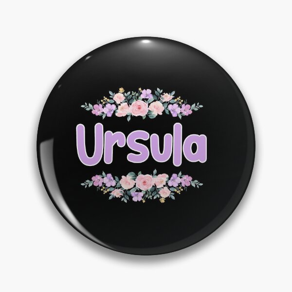 Item preview, Purple Flower Ursula Name Label (Black) designed and sold by NormadWorld.