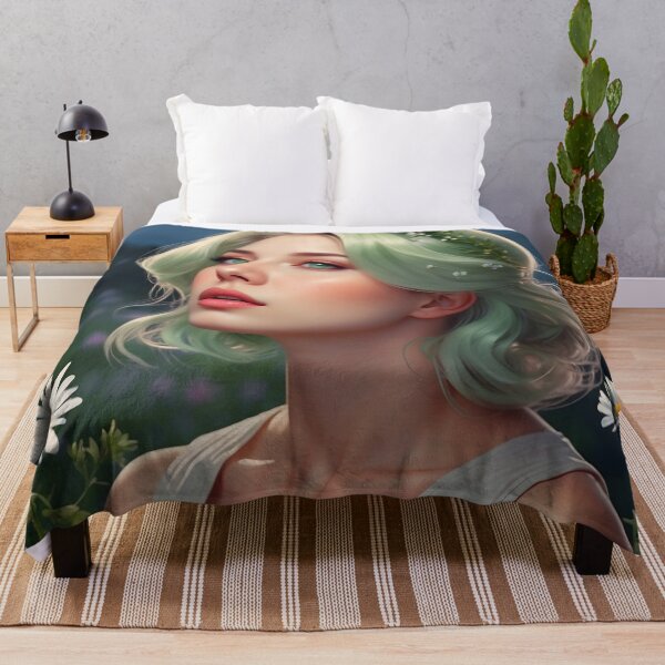 Item preview, woman with green eyes looking above designed and sold by Animepic222.