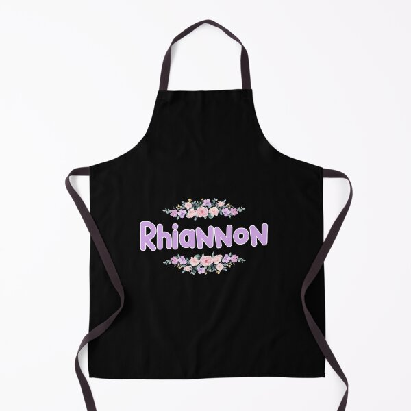 Item preview, Purple Flower Rhiannon Name Label (Black) designed and sold by NormadWorld.