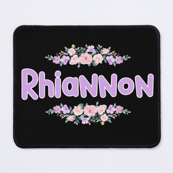 Item preview, Purple Flower Rhiannon Name Label (Black) designed and sold by NormadWorld.