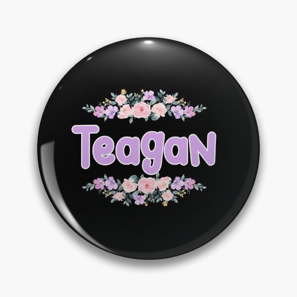 Item preview, Purple Flower Teagan Name Label (Black) designed and sold by NormadWorld.