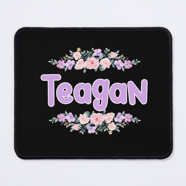 Item preview, Purple Flower Teagan Name Label (Black) designed and sold by NormadWorld.