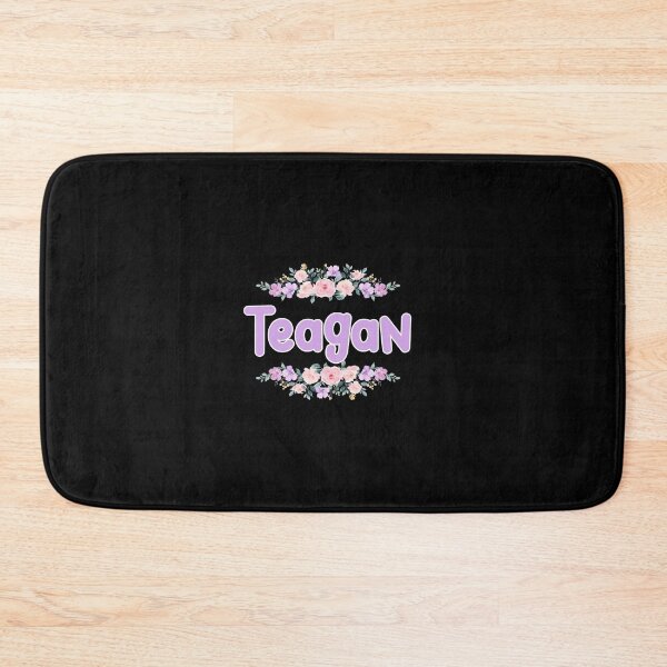 Item preview, Purple Flower Teagan Name Label (Black) designed and sold by NormadWorld.