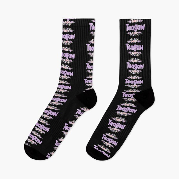 Item preview, Purple Flower Teagan Name Label (Black) designed and sold by NormadWorld.