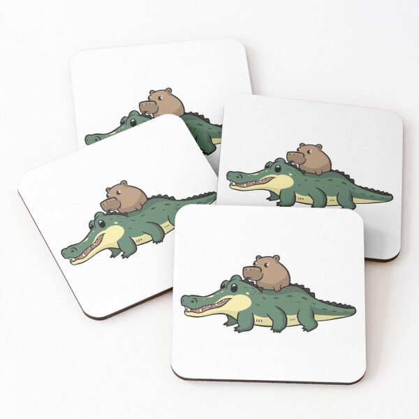 Item preview, Capybara on alligator designed and sold by PawelNature.