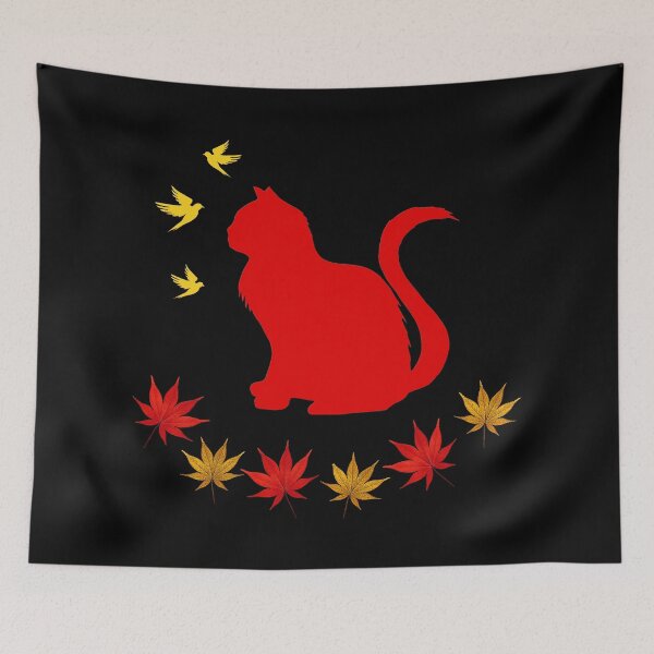 Artikelvorschau, herbstkatze, süße Haustiermotive, herbstliche tierdesigns entworfen und verkauft von Kirei-Lily.
