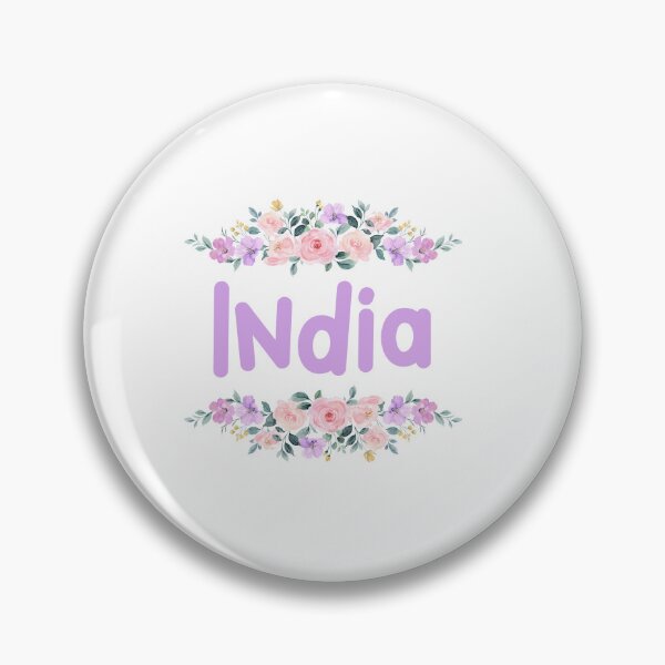 Item preview, Purple Flower India Name Label  designed and sold by NormadWorld.