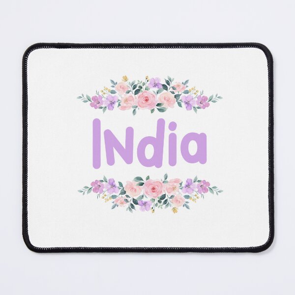 Item preview, Purple Flower India Name Label designed and sold by NormadWorld.