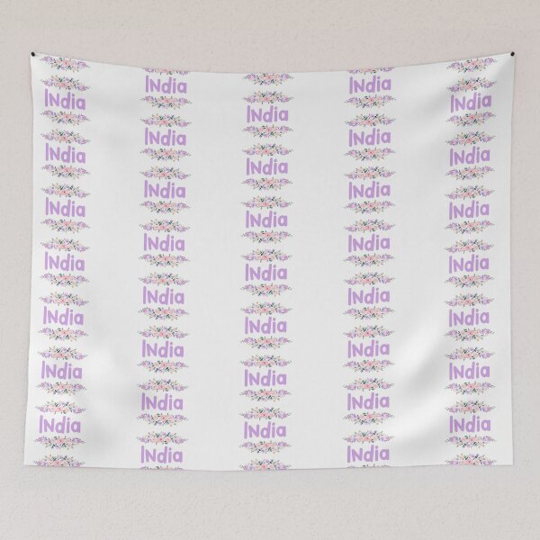 Item preview, Purple Flower India Name Label  designed and sold by NormadWorld.