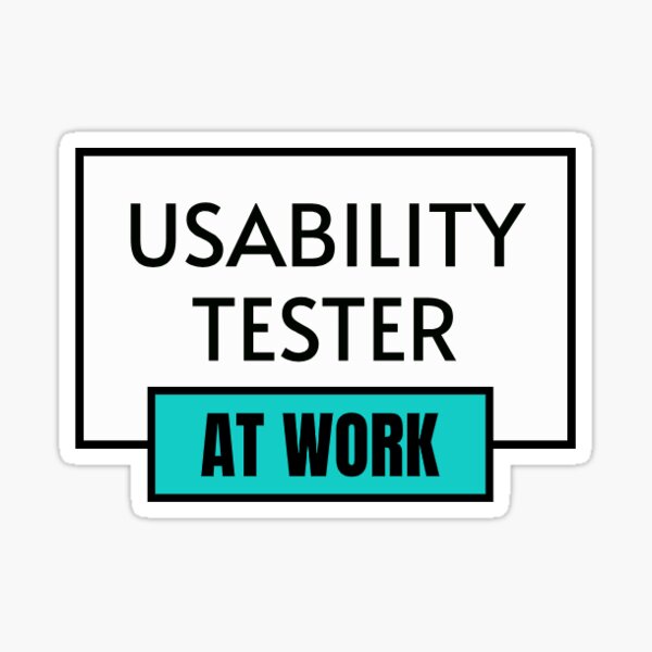 Item preview, Usability tester, user studies, occupation, job, work,  designed and sold by Work life.