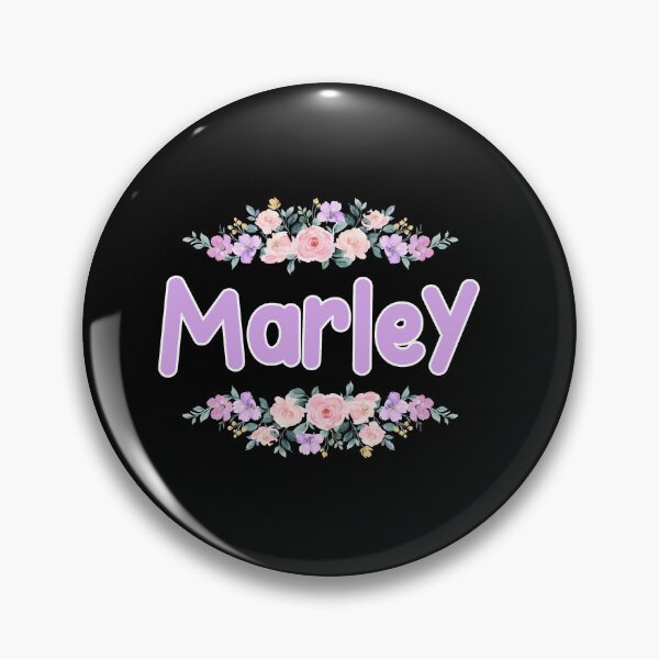 Item preview, Purple Flower Marley Name Label (Black) designed and sold by NormadWorld.