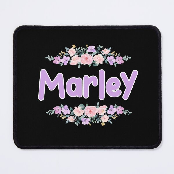 Item preview, Purple Flower Marley Name Label (Black) designed and sold by NormadWorld.