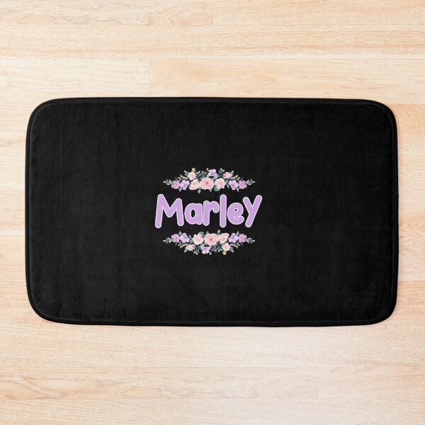 Item preview, Purple Flower Marley Name Label (Black) designed and sold by NormadWorld.