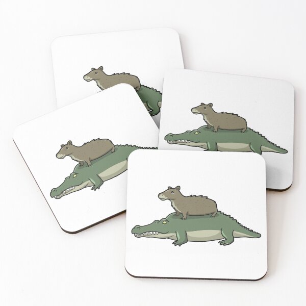 Item preview, Capybara on alligator designed and sold by PawelNature.