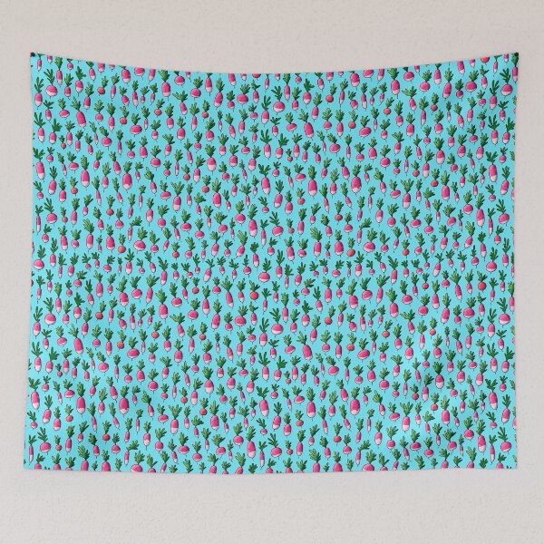 Item preview, Cute Radish - Blue Background designed and sold by laureH.