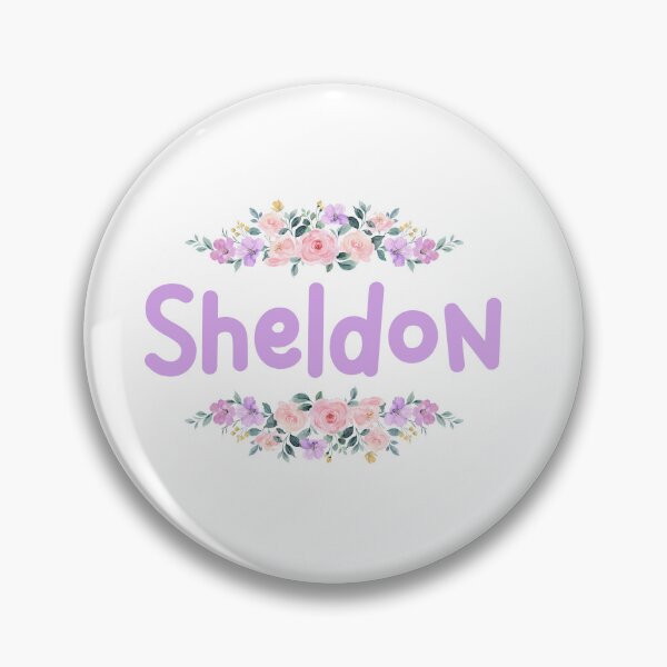 Item preview, Purple Flower Sheldon Name Label designed and sold by NormadWorld.