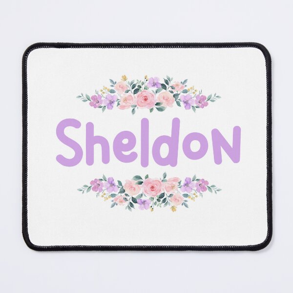 Item preview, Purple Flower Sheldon Name Label designed and sold by NormadWorld.