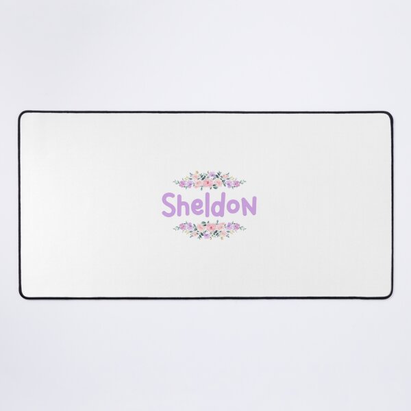 Item preview, Purple Flower Sheldon Name Label designed and sold by NormadWorld.