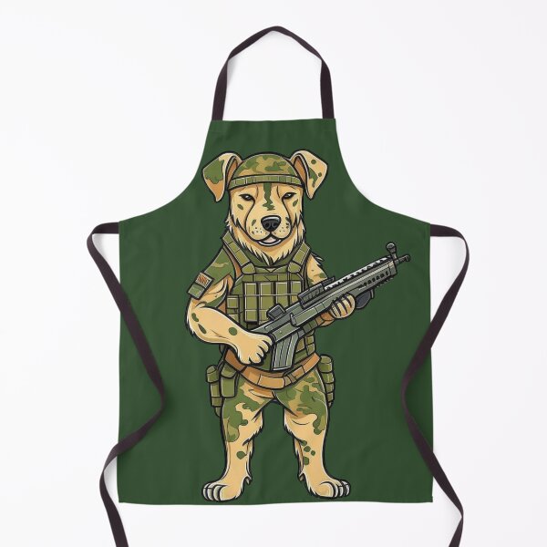 Aperçu de l'œuvre Héros chien : protecteur en camouflage créée et vendue par Minpadesign.