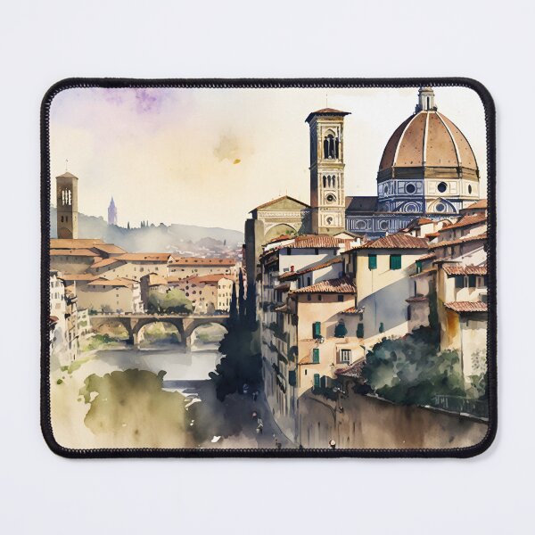 Item preview, Florence cityscape painting, city landscape, Italy art, Florence Arno souvenir, watercolor designed and sold by SpettacolArte.