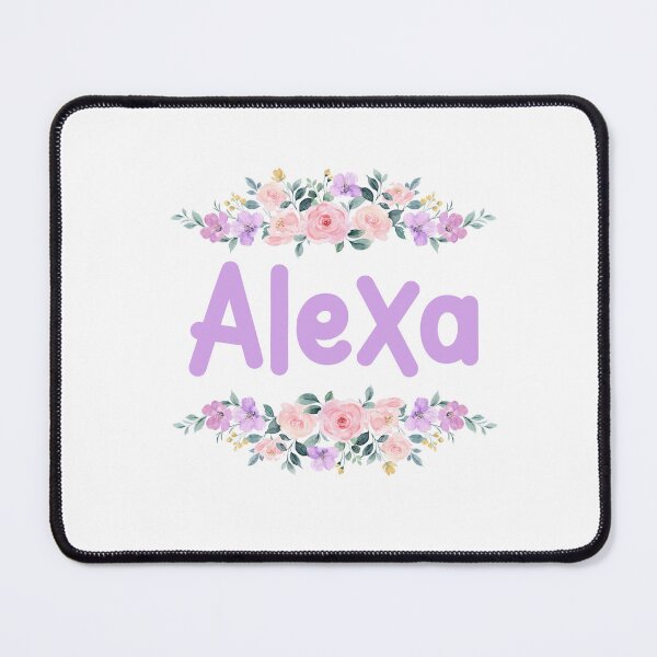 Item preview, Purple Flower Alexa Name Label designed and sold by NormadWorld.