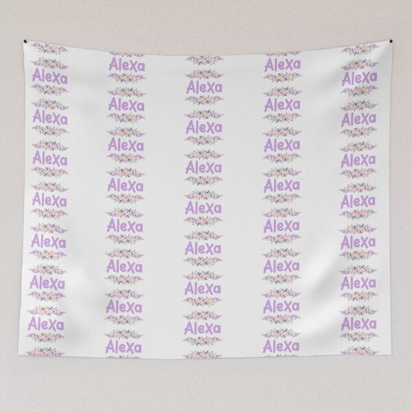 Item preview, Purple Flower Alexa Name Label designed and sold by NormadWorld.