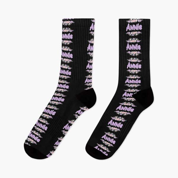 Item preview, Purple Flower Annie Name Label (Black) designed and sold by NormadWorld.