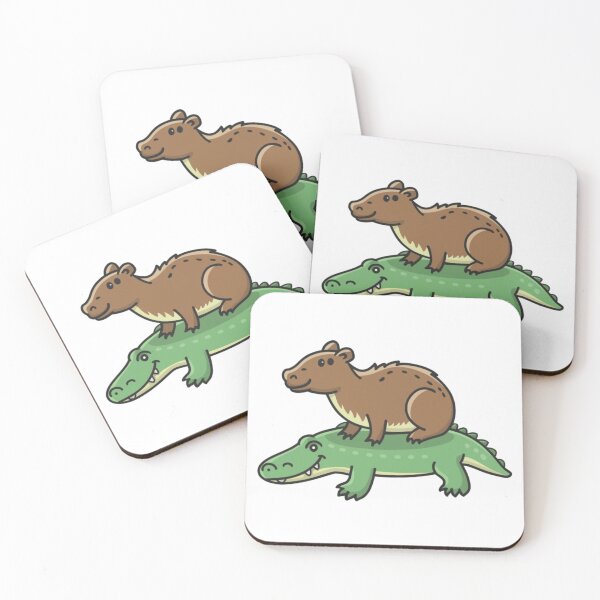 Item preview, Capybara on alligator designed and sold by PawelNature.