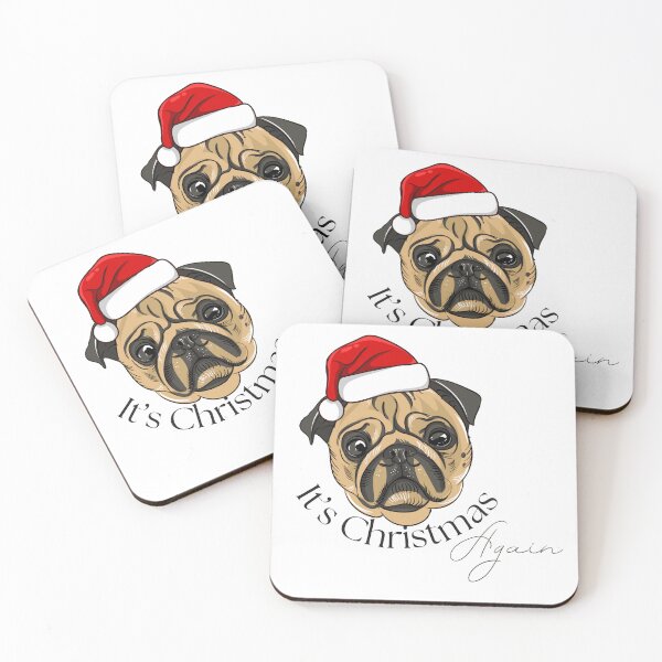 Item preview, It's Christmas Again - Pug Dog designed and sold by StoneybrokeM.