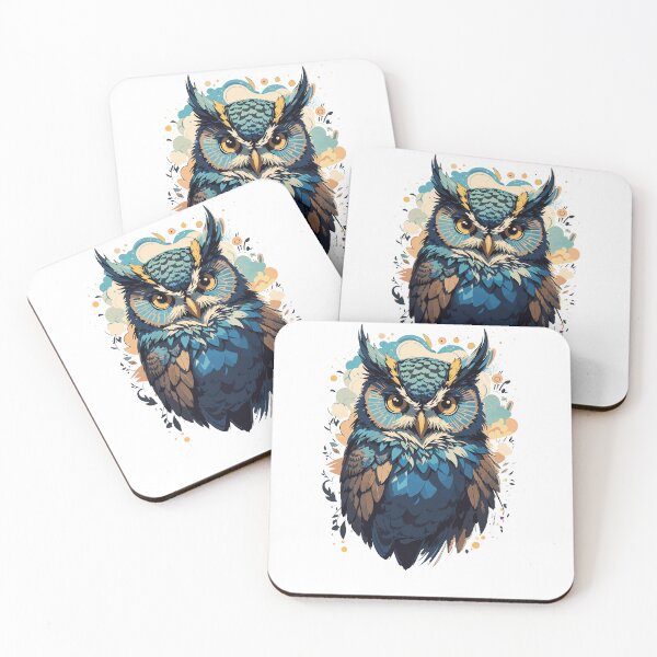 Item preview, Fantasy Owl in Blue designed and sold by NordicBadger.