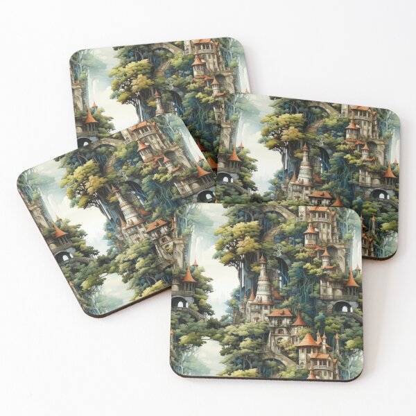 Item preview, Elven Castle with woods designed and sold by healtribe.