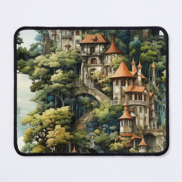 Item preview, Elven Castle with woods designed and sold by healtribe.