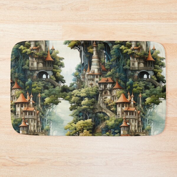 Item preview, Elven Castle with woods designed and sold by healtribe.